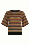 King Louie bluse med zizag striber