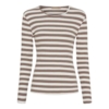Gråbrun/råhvid stribet Marta T-shirt