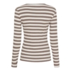 Gråbrun/råhvid stribet Marta T-shirt