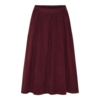 Bordeaux Marta  fløjlsnederdel