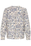 Skjortebluse med blåt print