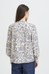 Skjortebluse med blåt print