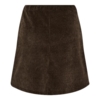 Mørkebrun Marta fløjlsnederdel