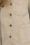 Sand farvet Pulzjeans  jakke i denim