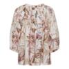 Beige Marta skjortebluse med print