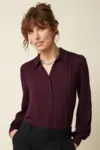 Bordeaux King Louie skjortebluse