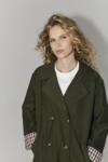 Olivengrøn Trenchcoat fra Pulz Jeans