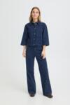 Mørkeblå meleret Pulz jeans jakke