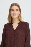 Chocoladefarvet  Pulz Jeans skjortebluse