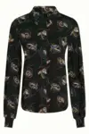 Sort King Louie skjortebluse med print