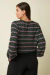 King Louie bluse med zigzag mønster