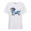 Hvid T-shirt med hund