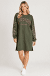 Grøn Marta du chateau sweatshirtkjole