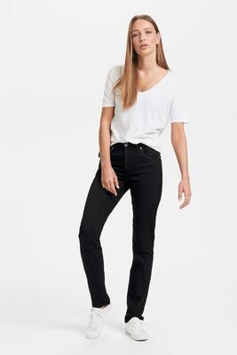 Sorte jeans med høj talje