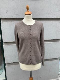 Sandfarvet Cardigan i yak