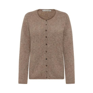 Sandfarvet Cardigan i yak