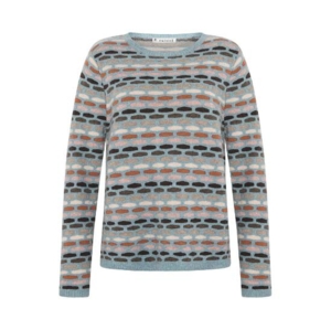 Mønstret uldbluse fra Mansted