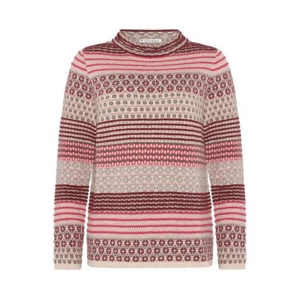 Mansted bluse med rødlige farver