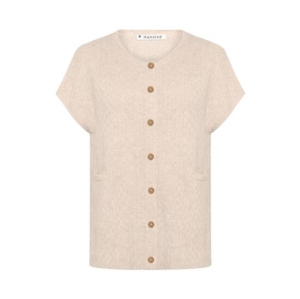 Beige uldvest fra Mansted