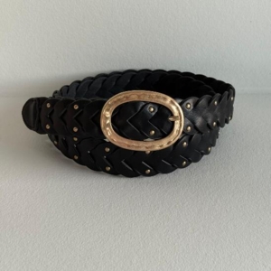 Flettet sort bælte fra Threee M