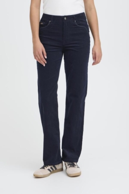 Mørkeblå Pulz jeans i babyfløjl