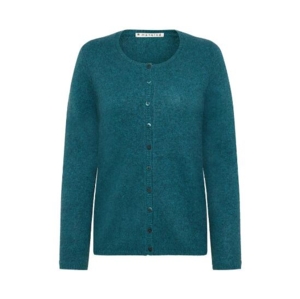 Petrolblå Mansted cardigan i yak