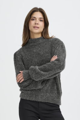 Bluse med sølvfarvede nister