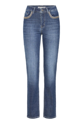 Mellemblå Pulzjeans med lige-op-og-ned ben