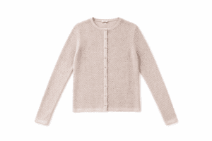 Mansted cardigan i lys havre