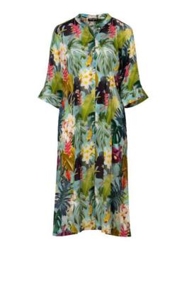 PHJ kjole i silke med tropisk print