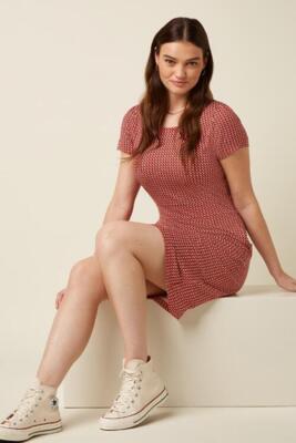 King Louie kjole med rødt print