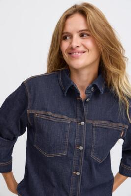 Mørkeblå Pulz jeans jakke