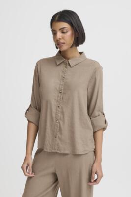 Valnød farvet Pulzjeans hørskjorte