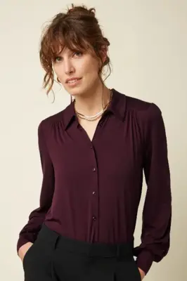 Bordeaux King Louie skjortebluse