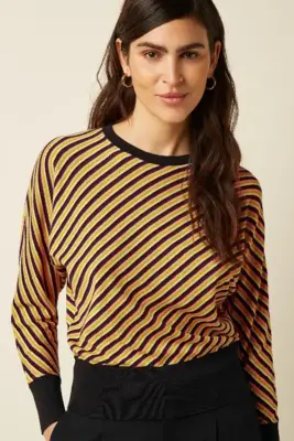 King Louie bluse med diagonale striber