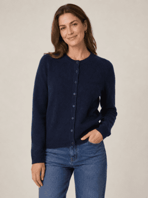 Mørkeblå Mansted yakuld cardigan